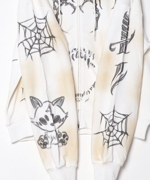 A'GEM/9 × .kom 『LOVE KILLER/ラブ キラー』Dirt Graffiti Zip-Up