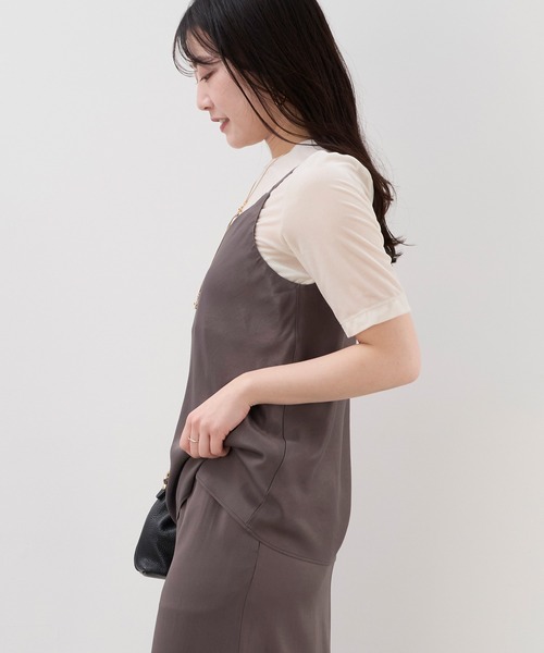 MICA&DEAL（マイカ＆ディール）の「シアーベロアTシャツ（Tシャツ/カットソー・レディース・ブルー/オフホワイト/ブラック/グレイッシュベージュ・FREE）」の11枚目の写真