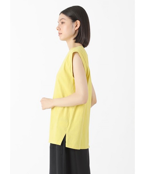 Plantation(プランテーション)の「アンディコットンⅡ / カットソー / (O)(ベスト・レディース・ライトブラウン/イエロー・M size)」の3枚目の写真