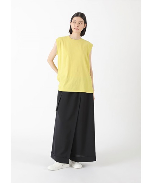Plantation(プランテーション)の「アンディコットンⅡ / カットソー / (O)(ベスト・レディース・ライトブラウン/イエロー・M size)」の5枚目の写真