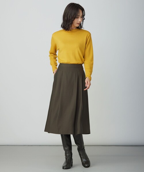 J.PRESS(ジェイプレス)の「CUPRAツイル タック スカート(スカート・レディース・ブラウン系/グレー系・T17/T15/T13)」の5枚目の写真