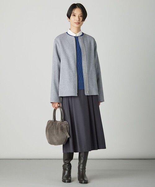 J.PRESS(ジェイプレス)の「CUPRAツイル タック スカート(スカート・レディース・ブラウン系/グレー系・T17/T15/T13)」の9枚目の写真