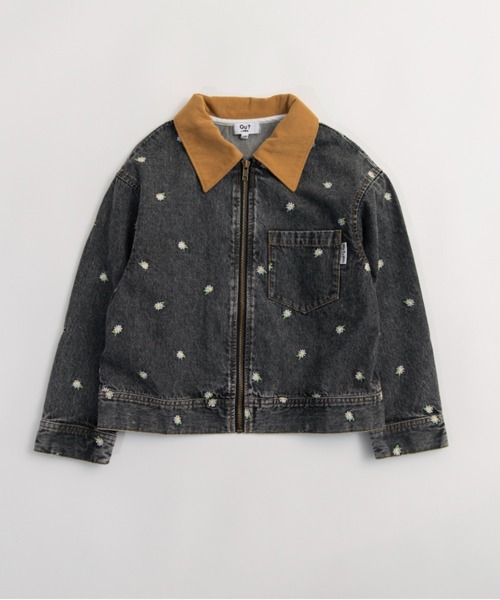 セール】【Ou? by EDWIN】フラワー刺繍デニムジャケット（デニム