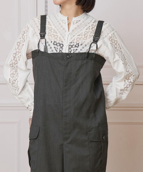 IENA LA BOUCLE（イエナラブークル）の「IENA LA BOUCLE マニーレースブラウス（シャツ/ブラウス・レディース・ブラウン/ホワイト・FREE）」の8枚目の写真