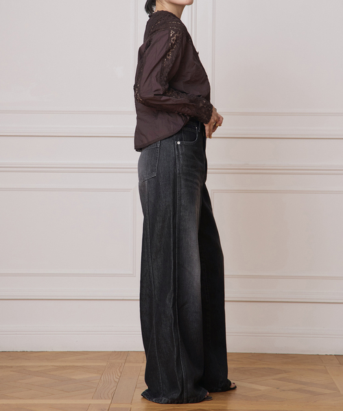 IENA LA BOUCLE（イエナラブークル）の「IENA LA BOUCLE マニーレースブラウス（シャツ/ブラウス・レディース・ブラウン/ホワイト・FREE）」の18枚目の写真