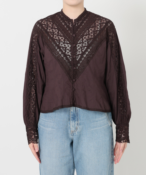 【さーたん】今期完売 新品IENA LA BOUCLE レースブラウス IENA LA BOUCLE レースギャザーブラウス（シャツ／ブラウス）｜IENA