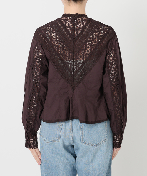 IENA LA BOUCLE（イエナラブークル）の「IENA LA BOUCLE マニーレースブラウス（シャツ/ブラウス・レディース・ブラウン/ホワイト・FREE）」の22枚目の写真