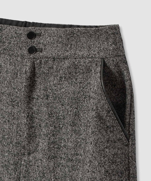 ANAYI(アナイ)の「【セットアップ対応商品】ウールシルクツイードワイドパンツ(その他パンツ・レディース・ブラック/ブラウン・38/36)」の19枚目の写真
