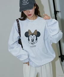 Disney(fBYj[)PUBLUX/puNX ʒ MINNIE MOUSE GRAPHIC SWEAT/~j[}EXvgXEFbg(WJ)(XEFbg)