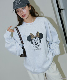 Disney（ディズニー）の「PUBLUX/パブリュクス 別注 MINNIE MOUSE GRAPHIC SWEAT/ミニーマウスプリントスウェット(限定展開)（スウェット）」