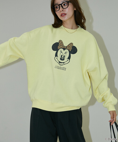 Disney（ディズニー）の「PUBLUX/パブリュクス 別注 MINNIE MOUSE GRAPHIC SWEAT/ミニーマウスプリントスウェット(限定展開)（スウェット・メンズ・レモンイエロー/サックスブルー/ライトグレー・SMALL/MEDIUM/LARGE）」の15枚目の写真