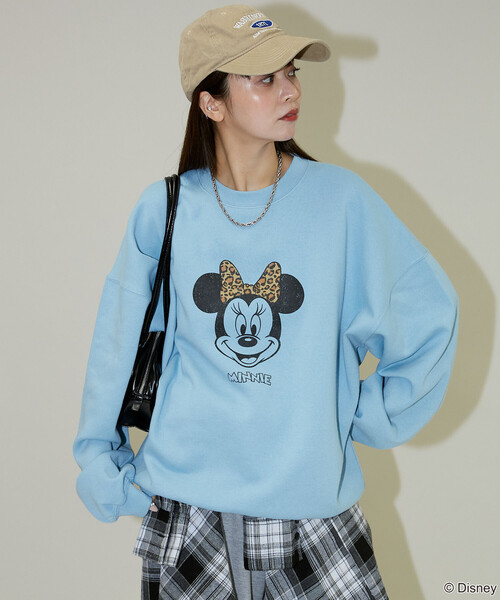 WCJ Disney ミニーマウス プリント スウェット WCJ Disney ミニーマウス プリント スウェット Disney / BIG SWEAT TOP