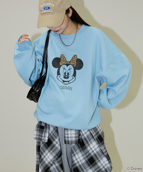 セール】PUBLUX/パブリュクス 別注 MINNIE MOUSE GRAPHIC SWEAT/ミニー