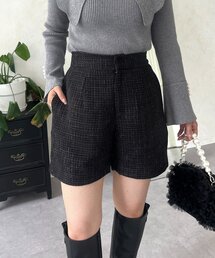 ラメツイードショートパンツ