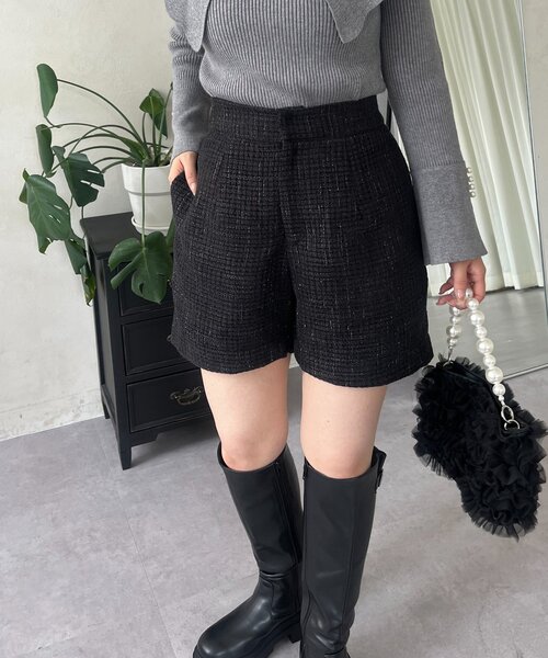 prose verse(プロズヴェール)の「ラメツイードショートパンツ(その他パンツ・レディース・ブラック・LARGE/MEDIUM/SMALL)」の5枚目の写真