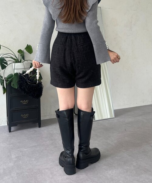 prose verse(プロズヴェール)の「ラメツイードショートパンツ(その他パンツ・レディース・ブラック・LARGE/MEDIUM/SMALL)」の7枚目の写真