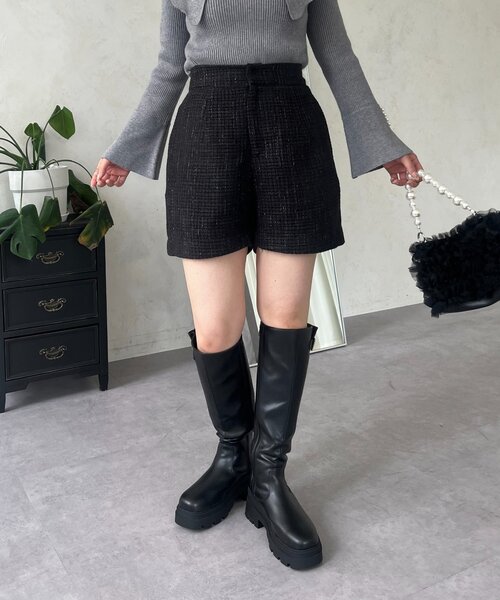 prose verse(プロズヴェール)の「ラメツイードショートパンツ(その他パンツ・レディース・ブラック・LARGE/MEDIUM/SMALL)」の10枚目の写真