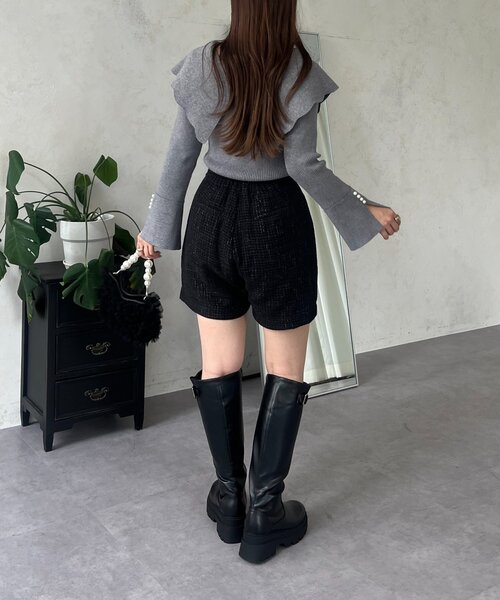 prose verse(プロズヴェール)の「ラメツイードショートパンツ(その他パンツ・レディース・ブラック・LARGE/MEDIUM/SMALL)」の13枚目の写真