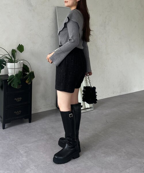 prose verse(プロズヴェール)の「ラメツイードショートパンツ(その他パンツ・レディース・ブラック・LARGE/MEDIUM/SMALL)」の16枚目の写真