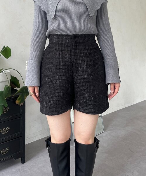 prose verse(プロズヴェール)の「ラメツイードショートパンツ(その他パンツ・レディース・ブラック・LARGE/MEDIUM/SMALL)」の17枚目の写真