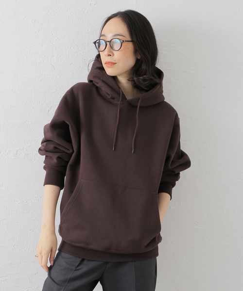 WISM(ウィズム)の「BASEMENT GEAR / ベースメントギア 15oz Garment Dye PO Hoodie(パーカー・メンズ・ブラウン/ネイビー/ブラック/ライトグレー/ブルー/ピンク・MEDIUM/LARGE/X-LARGE)」の7枚目の写真