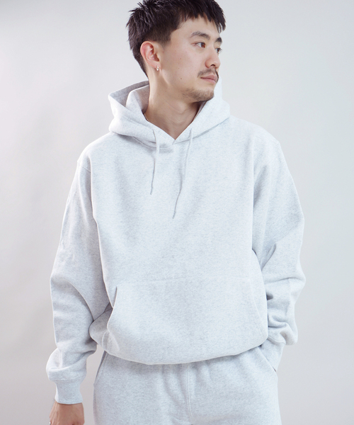 WISM(ウィズム)の「BASEMENT GEAR / ベースメントギア 15oz Garment Dye PO Hoodie(パーカー・メンズ・ブラウン/ネイビー/ブラック/ライトグレー/ブルー/ピンク・MEDIUM/LARGE/X-LARGE)」の16枚目の写真