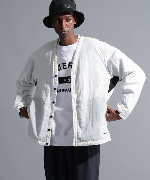 NUMERALS(ヌメラルズ)の「【NUMERALS】中綿カーディガン(カーディガン/ボレロ・メンズ・ブラック/オフホワイト・MEDIUM/LARGE)」の1枚目の写真