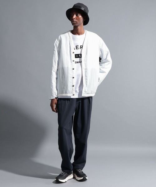 NUMERALS(ヌメラルズ)の「【NUMERALS】中綿カーディガン(カーディガン/ボレロ・メンズ・ブラック/オフホワイト・MEDIUM/LARGE)」の3枚目の写真