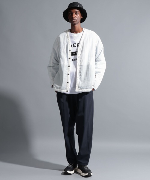 NUMERALS(ヌメラルズ)の「【NUMERALS】中綿カーディガン(カーディガン/ボレロ・メンズ・ブラック/オフホワイト・MEDIUM/LARGE)」の4枚目の写真