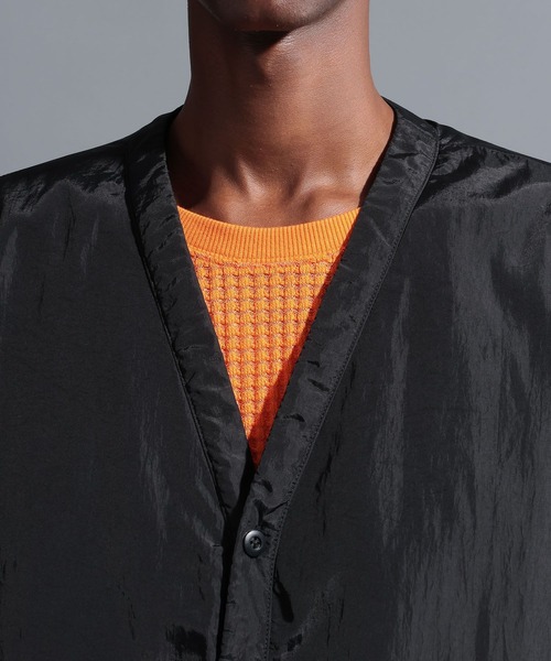 NUMERALS(ヌメラルズ)の「【NUMERALS】中綿カーディガン(カーディガン/ボレロ・メンズ・ブラック/オフホワイト・MEDIUM/LARGE)」の12枚目の写真