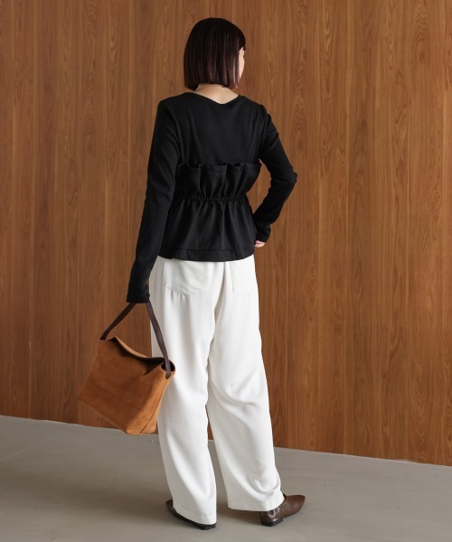 Bou Jeloud(ブージュルード)の「ビスチェ風レイヤードプルオーバー(Tシャツ/カットソー・レディース・ブラック/ベージュ/ブラウン・38)」の8枚目の写真