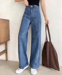 ハイウエストストレートデニム