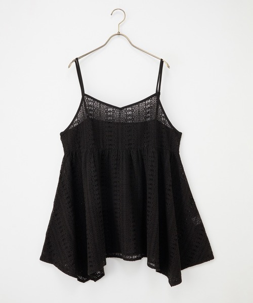 Honeys（ハニーズ）の「レースキャミチュニック（キャミソール・レディース・ブラック/アイボリー/ブラウン・LL/L/M）」の18枚目の写真
