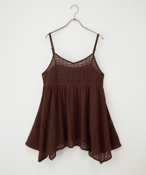 Honeys（ハニーズ）の「レースキャミチュニック（キャミソール・レディース・ブラック/アイボリー/ブラウン・LL/L/M）」の20枚目の写真