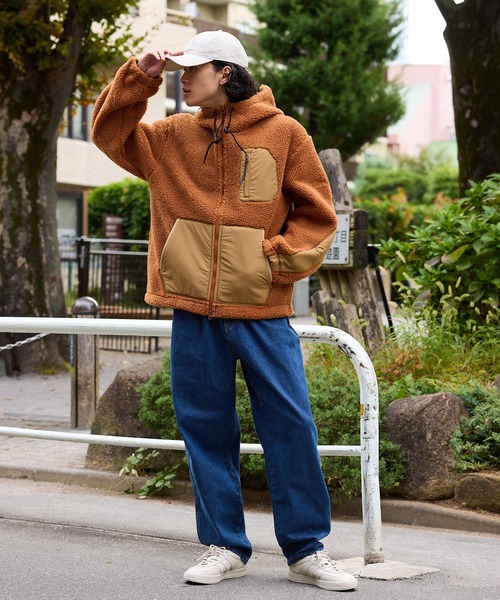 NANGA（ナンガ）の「NANGA/ナンガ BOA FLEECE FULL ZIP PARKA ハンドウォーマー ダブルジップボアブルゾン アジャスター（ブルゾン・メンズ・モカ/ブラック・S/M/L/XL）」の14枚目の写真