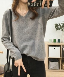 Beststore（ベストストア）の「【12色展開】”春ニットソー” 長袖 Vネックニットプルオーバー（ニット/セーター）」