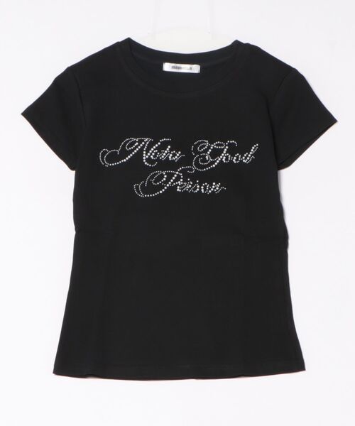 MEMECLE(メメクル)の「【 MEMECLE / メメクル 】ラインストーン ロゴ 半袖Tシャツ(Tシャツ/カットソー・レディース・ブラック/ホワイト・MEDIUM/SMALL)」の14枚目の写真