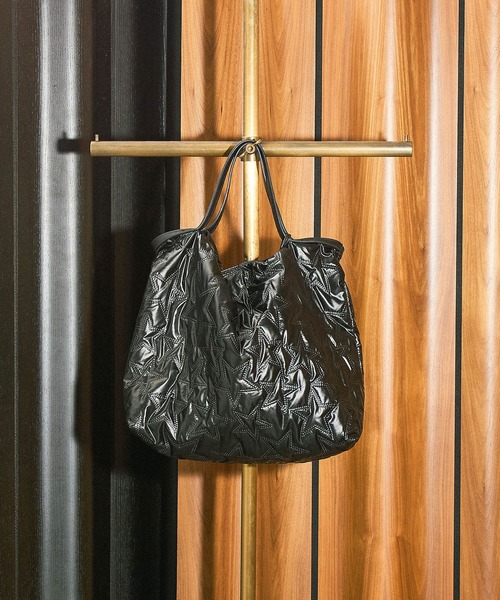 ROSE BUD（ローズバッド）の「STITCHED STAR TOTE BAG（トートバッグ・レディース・シルバー/ブラック・ONE SIZE）」の2枚目の写真