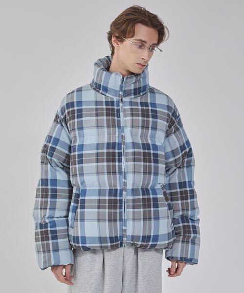 BROWNY(ブラウニー)の「BROWNY/チェックパファーブルゾン(ダウンジャケット/コート・メンズ・ブルー系その他2/ブラウン系その他2・MEDIUM/LARGE)」の16枚目の写真