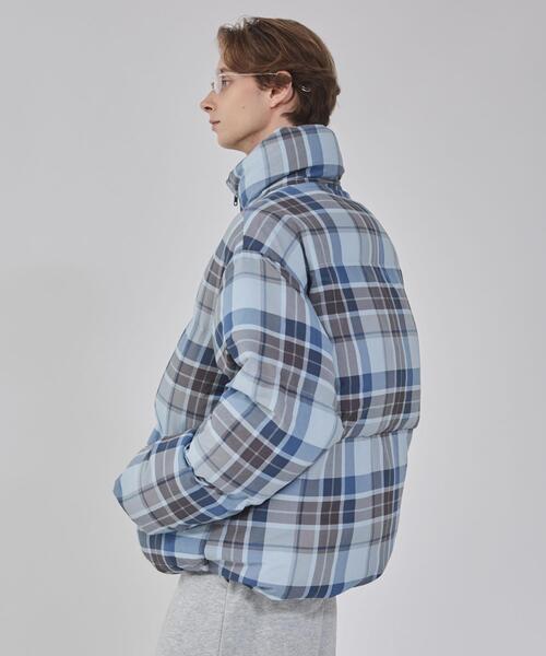 BROWNY(ブラウニー)の「BROWNY/チェックパファーブルゾン(ダウンジャケット/コート・メンズ・ブルー系その他2/ブラウン系その他2・MEDIUM/LARGE)」の17枚目の写真