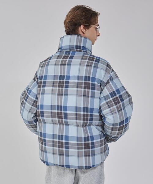 BROWNY(ブラウニー)の「BROWNY/チェックパファーブルゾン(ダウンジャケット/コート・メンズ・ブルー系その他2/ブラウン系その他2・MEDIUM/LARGE)」の18枚目の写真