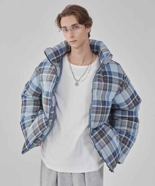 BROWNY(ブラウニー)の「BROWNY/チェックパファーブルゾン(ダウンジャケット/コート・メンズ・ブルー系その他2/ブラウン系その他2・MEDIUM/LARGE)」の19枚目の写真