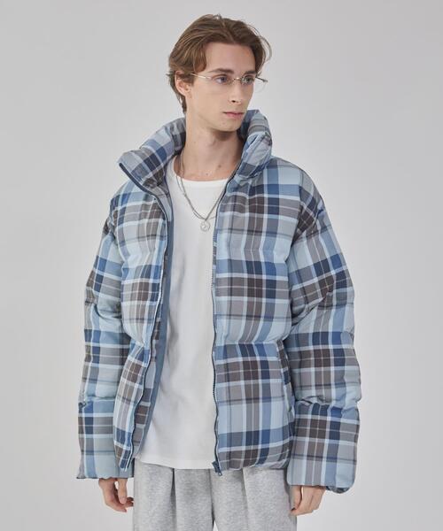 BROWNY(ブラウニー)の「BROWNY/チェックパファーブルゾン(ダウンジャケット/コート・メンズ・ブルー系その他2/ブラウン系その他2・MEDIUM/LARGE)」の20枚目の写真