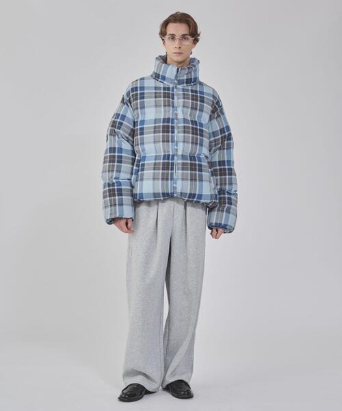 BROWNY(ブラウニー)の「BROWNY/チェックパファーブルゾン(ダウンジャケット/コート・メンズ・ブルー系その他2/ブラウン系その他2・MEDIUM/LARGE)」の9枚目の写真