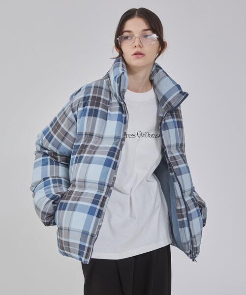 美品■Peter  チェック柄 ブルゾン　 ブラウン系　イギリス製 BROWNY（ブラウニー）の「BROWNY/【25年秋冬新作】チェックパファー