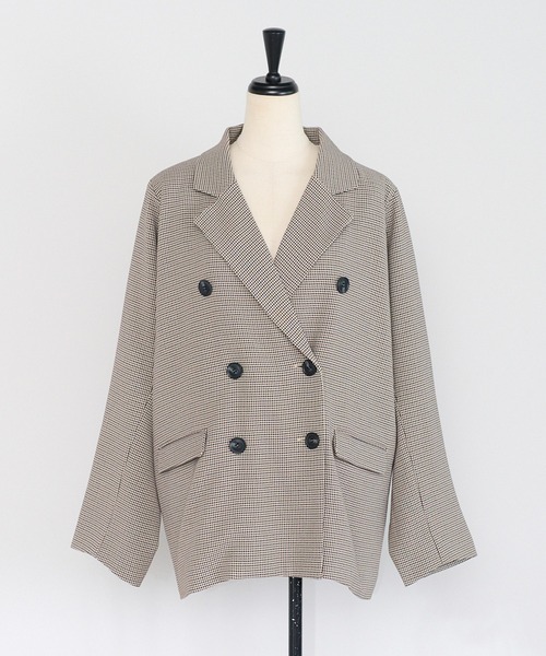 セール】gun club check double-breasted jacket / ガンクラブチェック