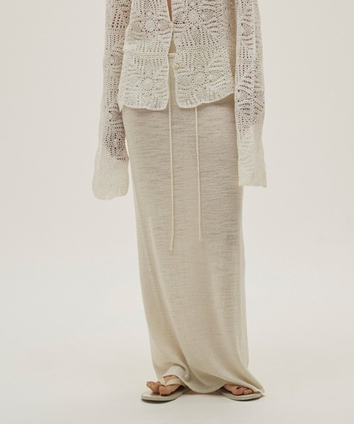 TODAYFUL（トゥデイフル）の「Miniboucle Knit Skirt（スカート・レディース・チョコ/キナリ/ダークグレー・36inch/38inch）」の2枚目の写真