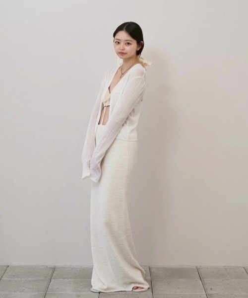 TODAYFUL（トゥデイフル）の「Miniboucle Knit Skirt（スカート・レディース・チョコ/キナリ/ダークグレー・36inch/38inch）」の6枚目の写真