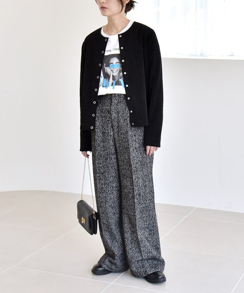 quaranciel: ツイード タック ワイド パンツ（その他パンツ