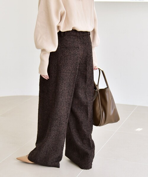 quaranciel: ツイード タック ワイド パンツ（その他パンツ